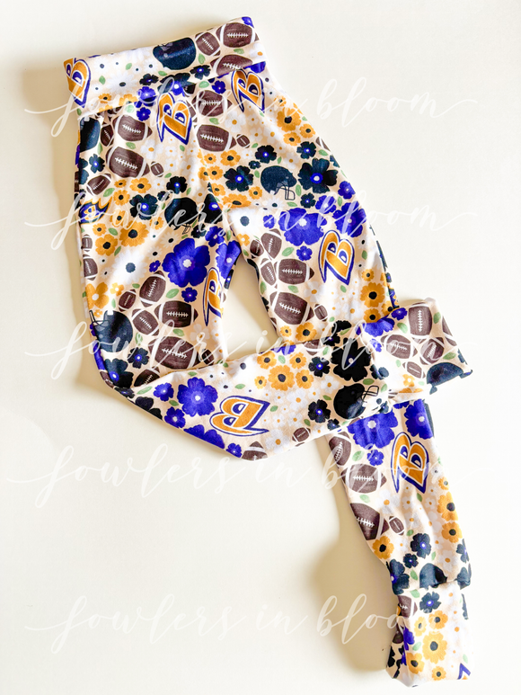 5T Cream Floral Baltimore Birds Leggings