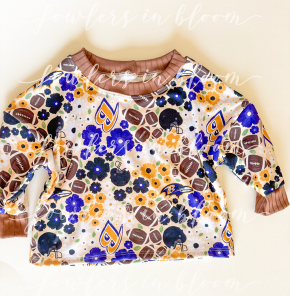 18/24M Cream Floral Baltimore Birds Lounge Top